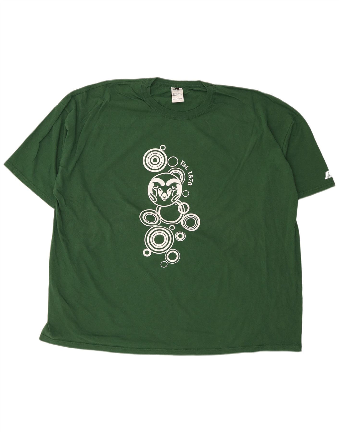 Camiseta gráfica masculina RUSSELL ATLÉTICA Top 3XL Verde