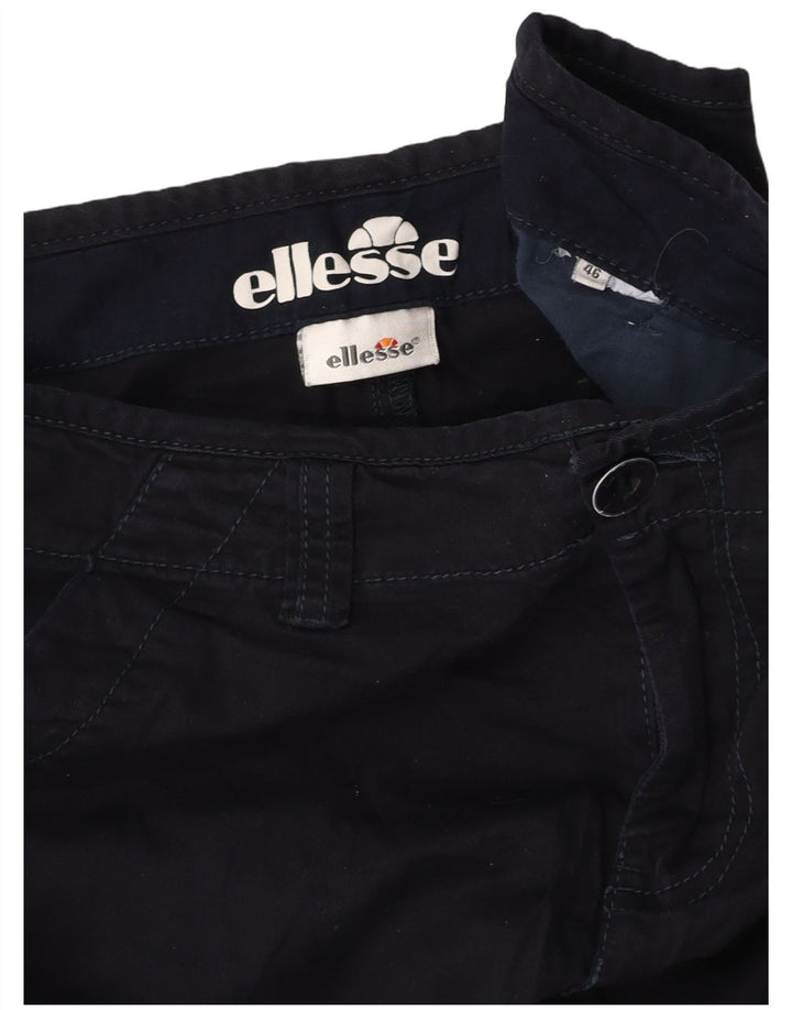 Shorts chino masculino ELLESSE IT 46 pequeno W29 azul marinho