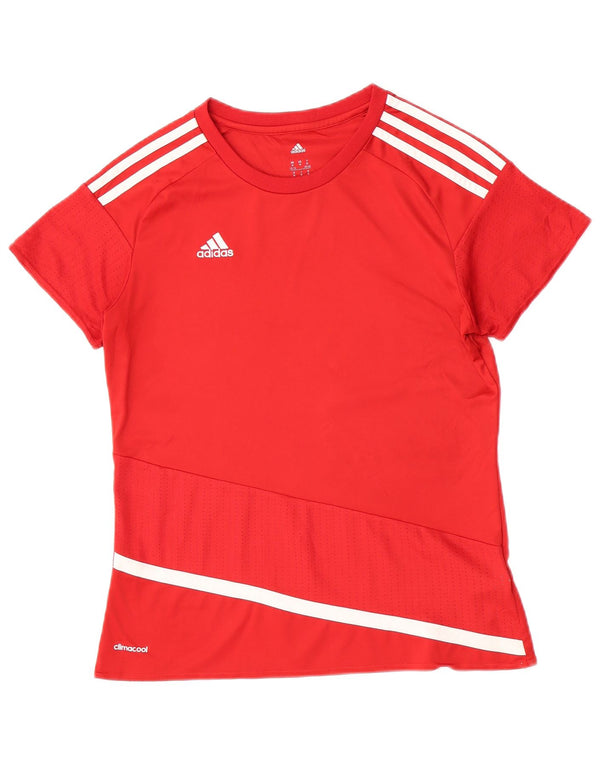 Adidas Camiseta Feminina Graphic Top UK 12/14 Médio Vermelho Poliéster Esportes