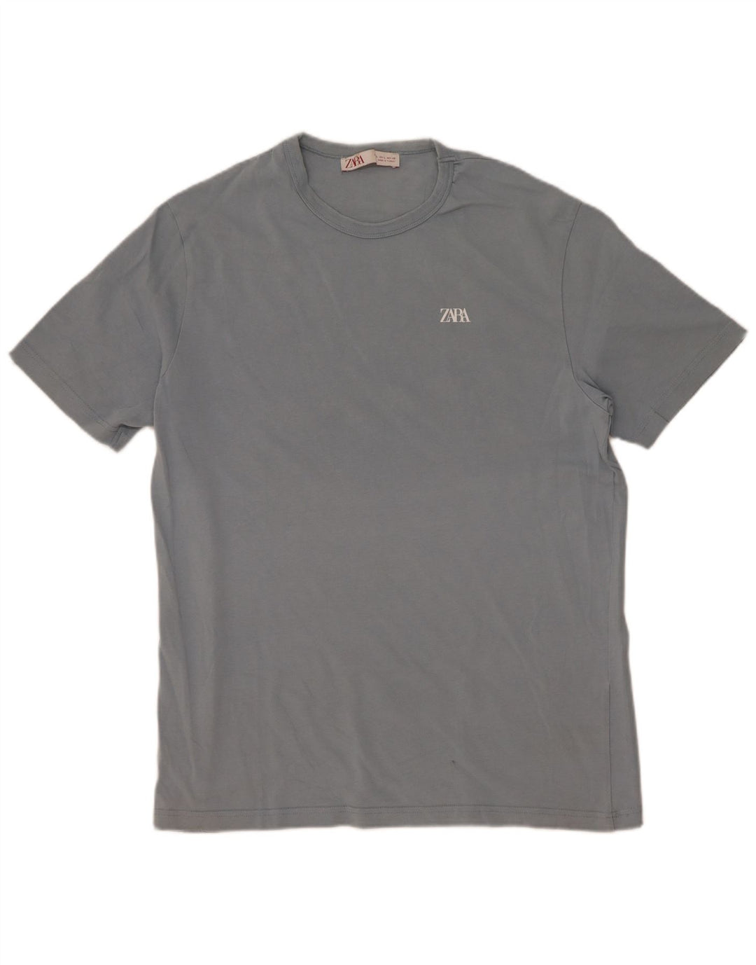 Zara Camiseta masculina grande azul