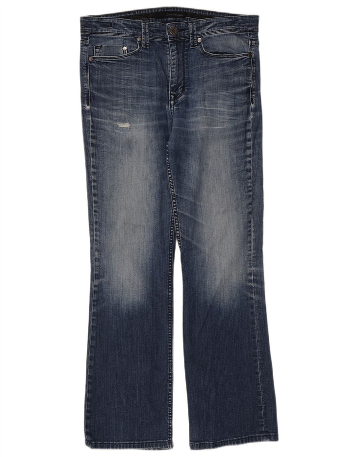 Calça jeans feminina Calvin Klein desgastada bootcut W33 L29 algodão azul
