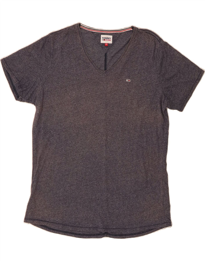 TOMMY HILFIGER Mens T-Shirt Top 2XL Grey Cotton Vintage Tommy Hilfiger and Second-Hand Tommy Hilfiger from Messina Hembry 