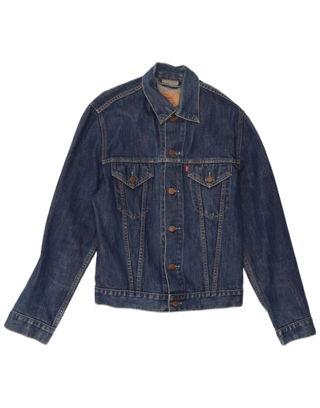 Jaqueta jeans masculina Levi's UK 38 algodão azul marinho médio