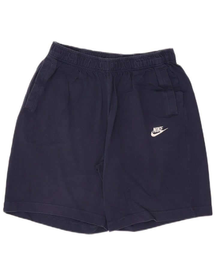 Shorts esportivos masculinos Nike grandes algodão azul marinho