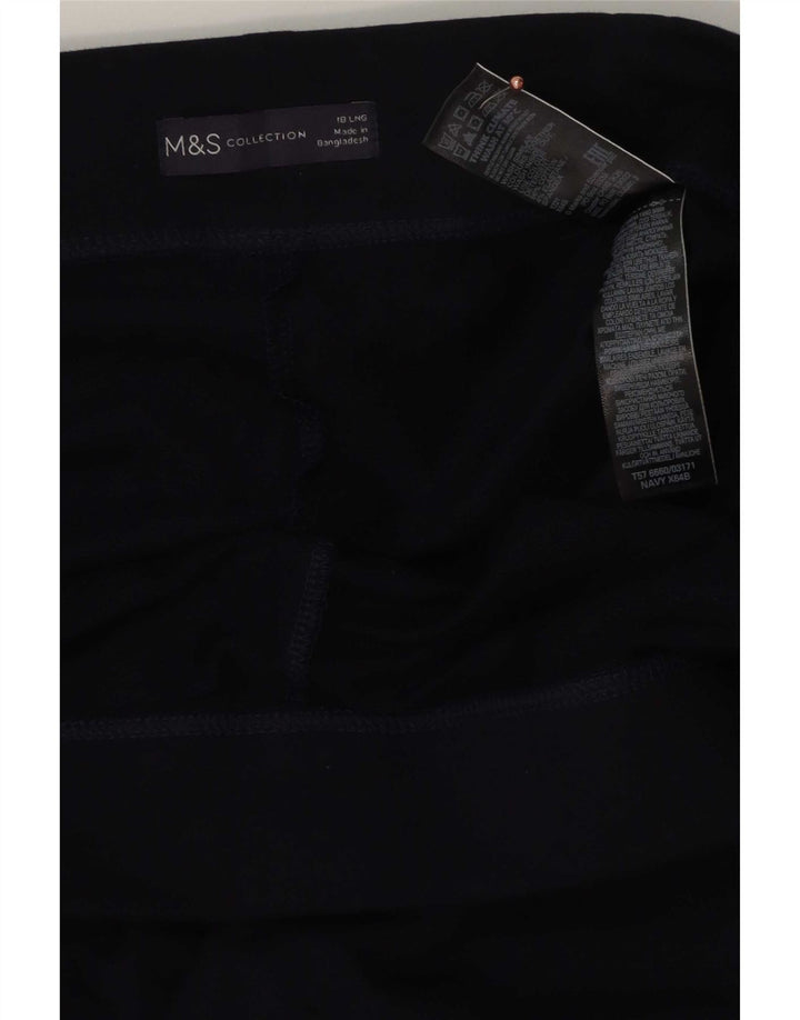 Leggings femininos Marks & Spencer Reino Unido 18 XL azul marinho algodão