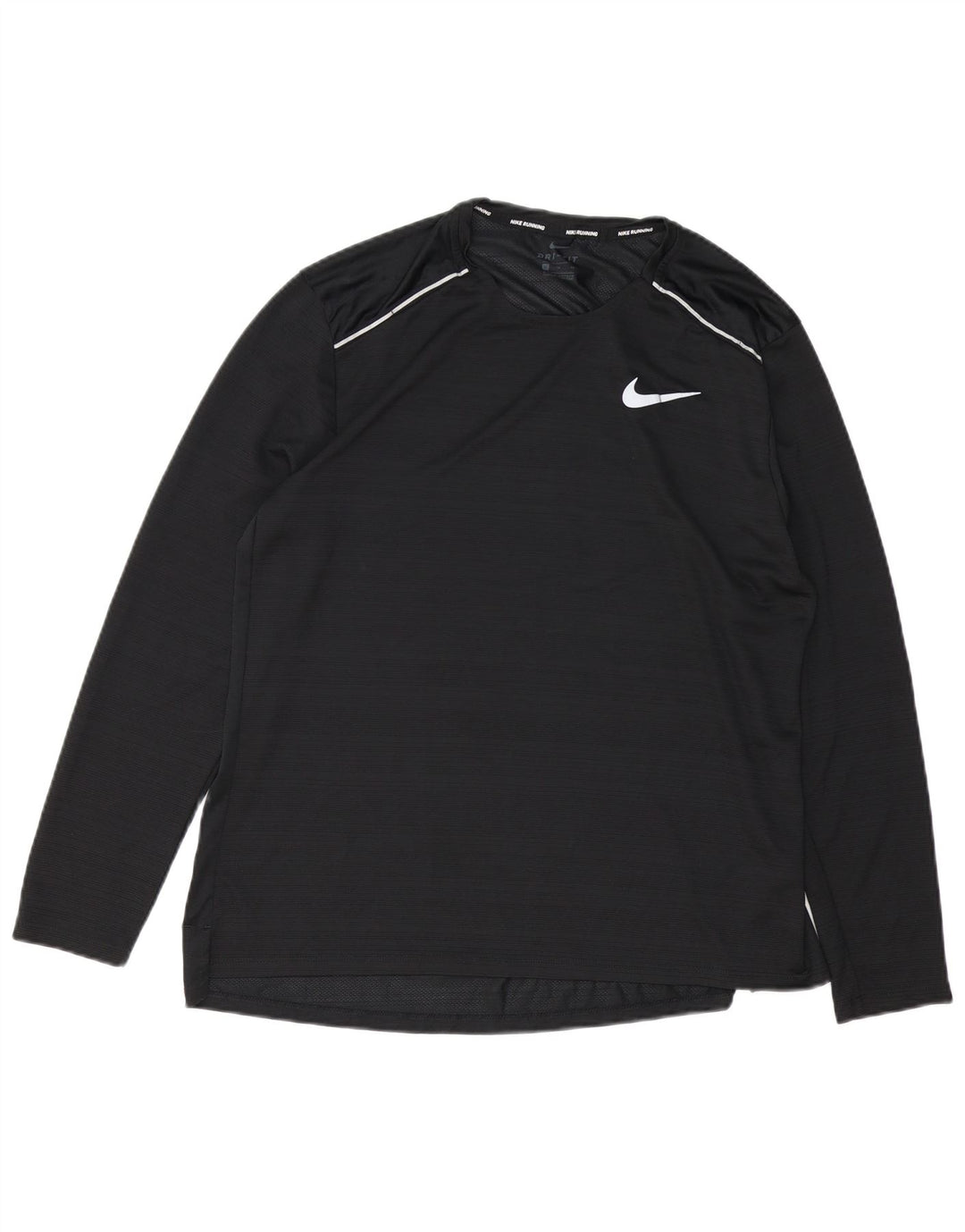 Nike Mens Dri Fit Top Manga Longa XL Preto Poliéster