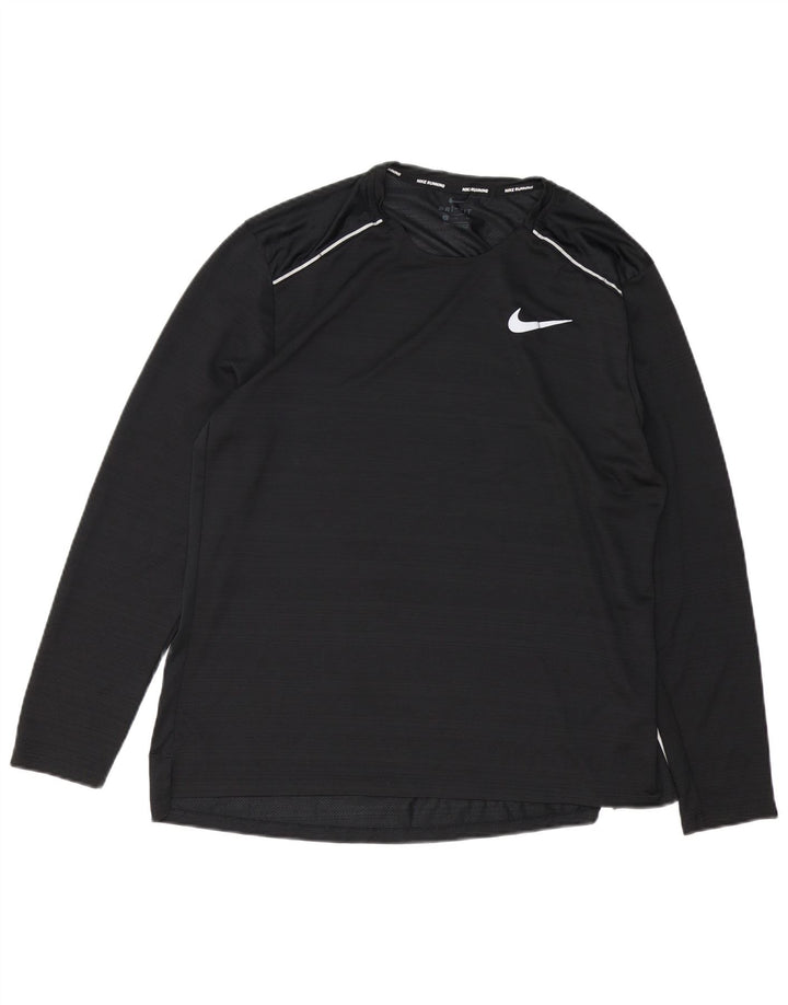 Nike Mens Dri Fit Top Manga Longa XL Preto Poliéster