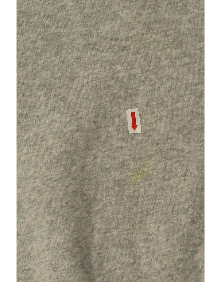 Zara moletom masculino jumper grande cinza manchado coração