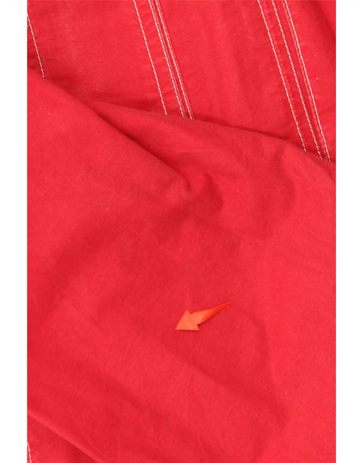 Jaqueta utilitária feminina MASH com capuz grande Reino Unido 14 algodão vermelho médio