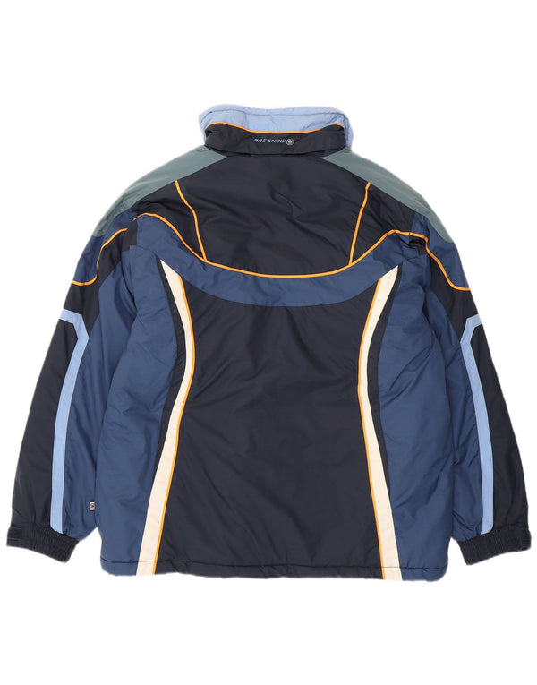 Jaqueta corta-vento masculina Brugi UK 40 grande azul marinho poliamida colorblock