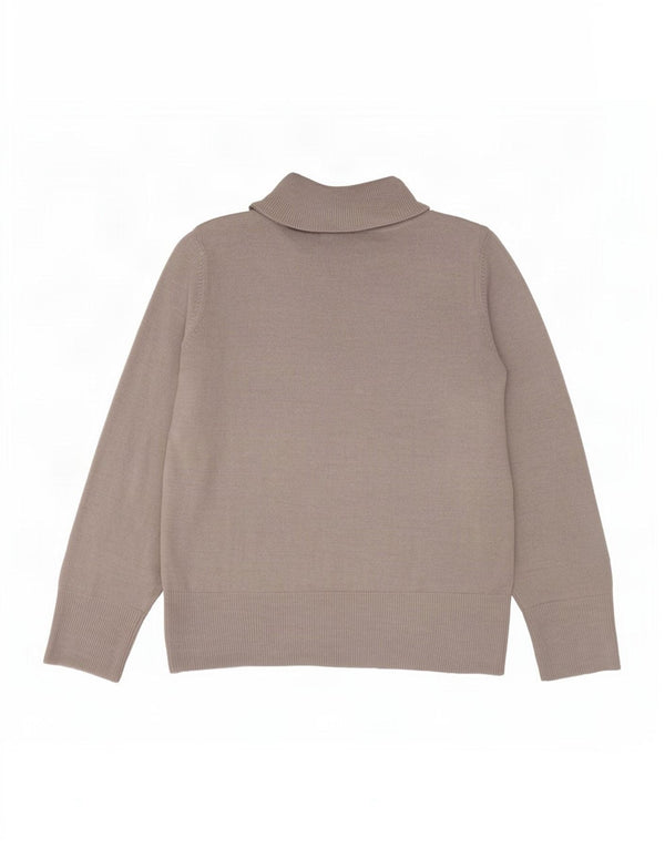 Suéter feminino Marks & Spencer com gola redonda Reino Unido 12 cinza médio