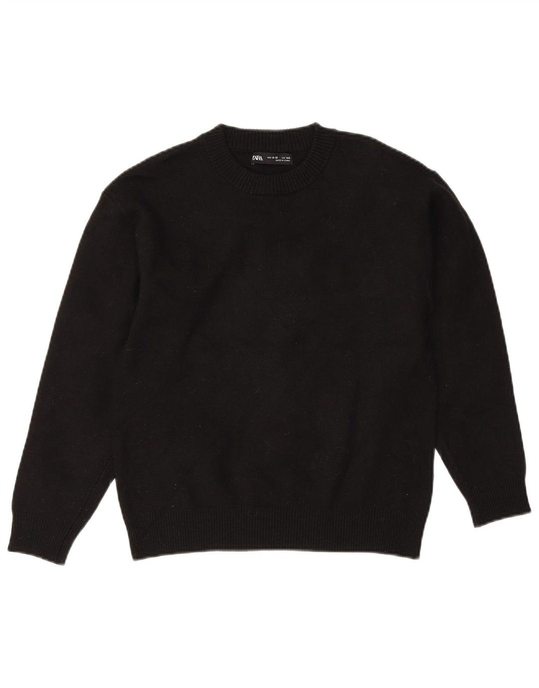 Suéter Zara Boys com gola redonda 9-10 anos preto