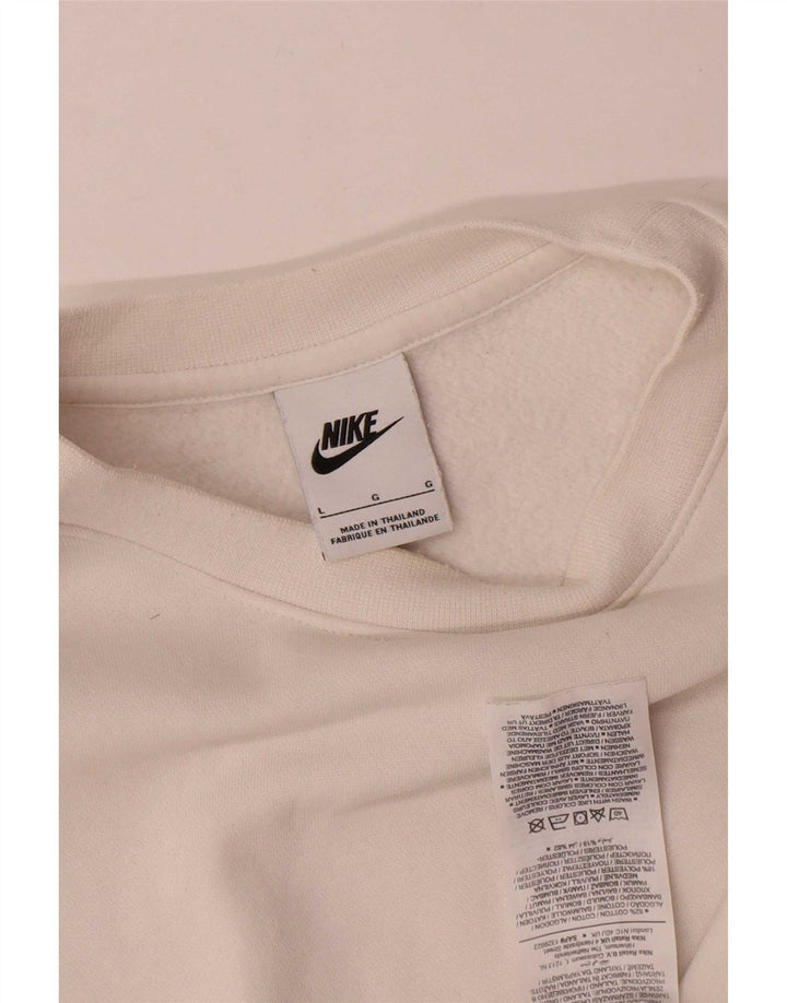 Nike moletom masculino jumper grande algodão branco