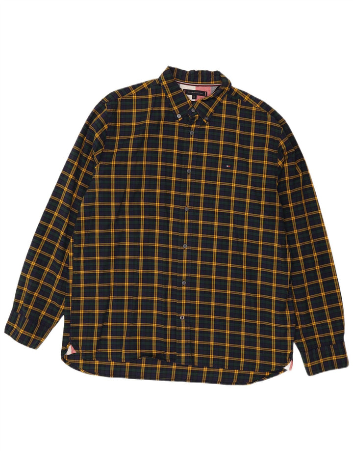 Camisa masculina Tommy Hilfiger Regular Fit 2XL algodão xadrez multicolorido