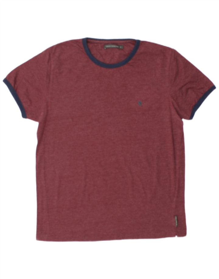 Camiseta masculina FRENCH CONNECTION Top XL algodão Borgonha