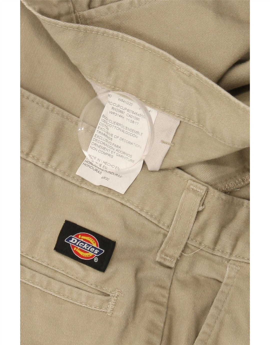 Calça Chino masculina reta DICKIES W44 L32 algodão bege
