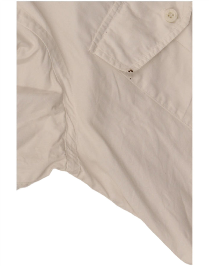 Camisa masculina Napapijri grande algodão branco