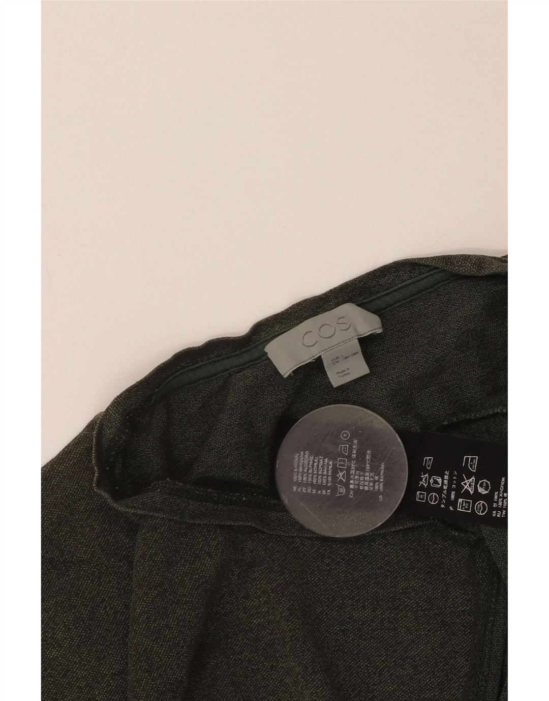 COS Camiseta Masculina Top Grande Verde