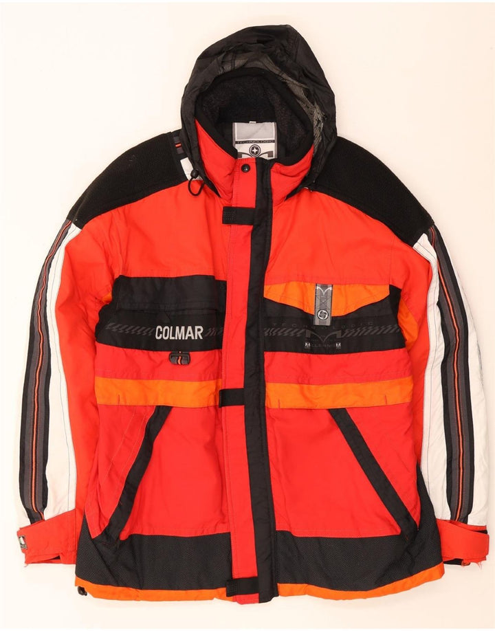 Jaqueta de esqui masculina com capuz Colmar IT 52 grande bloco colorido vermelho