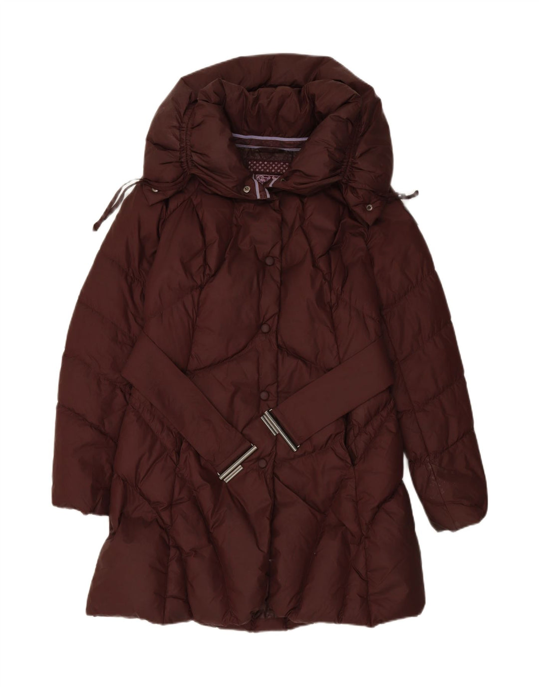 Casaco acolchoado feminino GUESS UK 16 grande marrom nylon