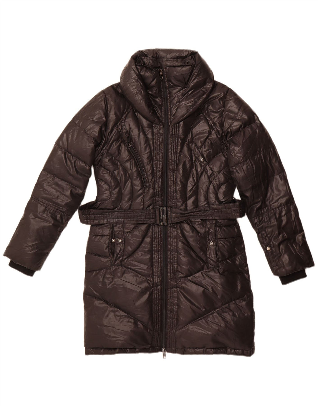 Casaco acolchoado feminino Bomboogie UK 16 grande poliéster preto