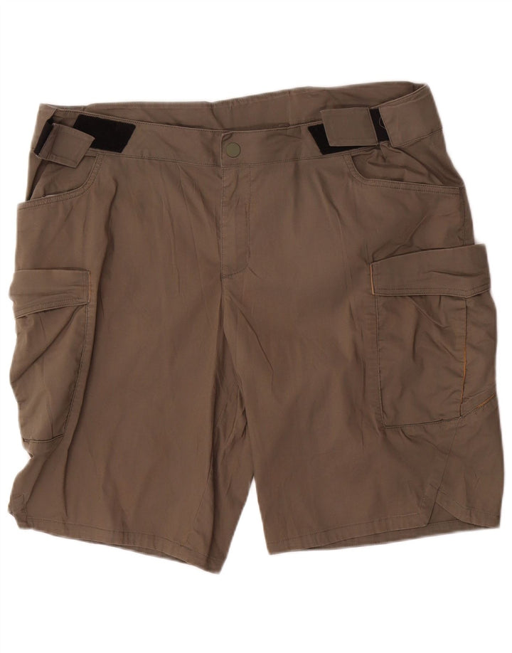 Shorts cargo masculino DECATHLON W42 XL poliéster marrom