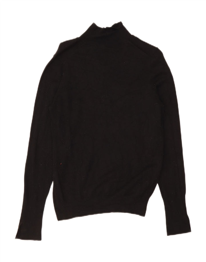 Suéter feminino Zara com gola tartaruga Reino Unido 12 médio preto