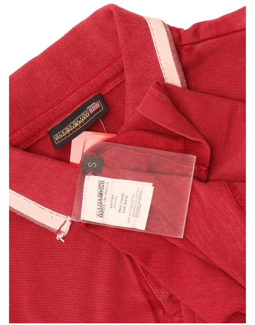 Camisa pólo geográfica masculina Napapijri pequena marrom