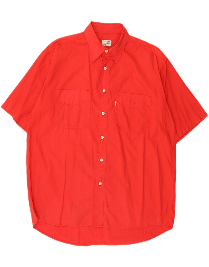 Camisa masculina de manga curta Levi's grande algodão vermelho