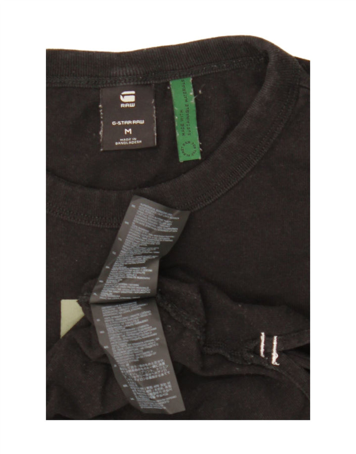 Camiseta gráfica masculina G-STAR Top médio algodão preto