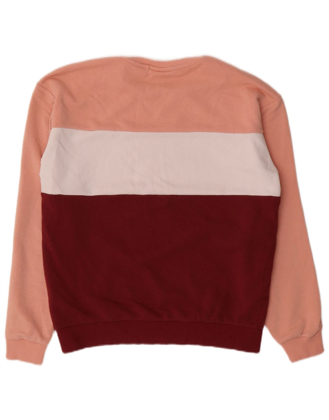 FILA moletom feminino jumper UK 16 grande bloco colorido multicolorido