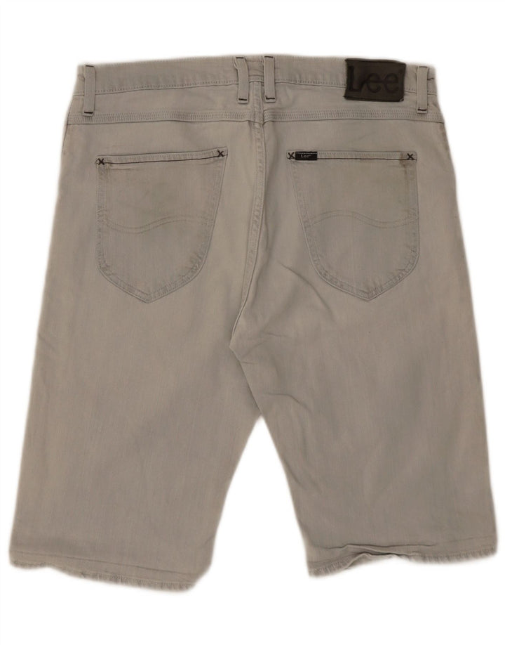 Shorts jeans curtos Lee masculino com 5 bolsos W32 algodão cinza médio