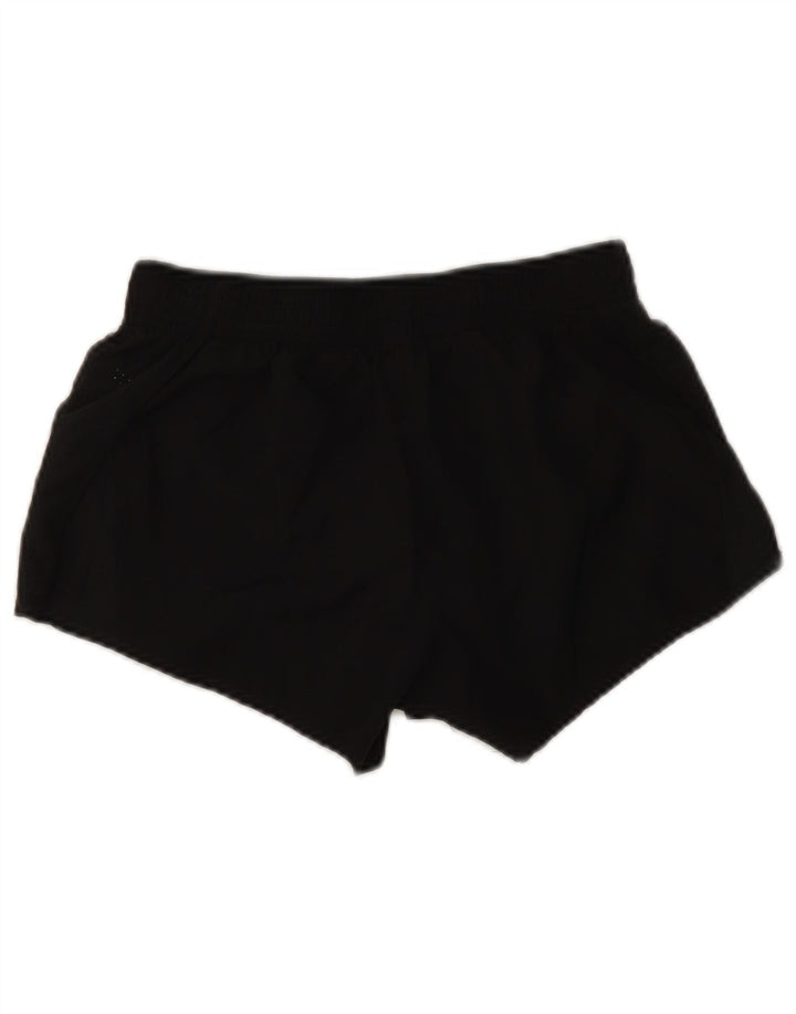 Shorts esportivos femininos Nike Dri Fit UK 8 pequenos poliéster preto