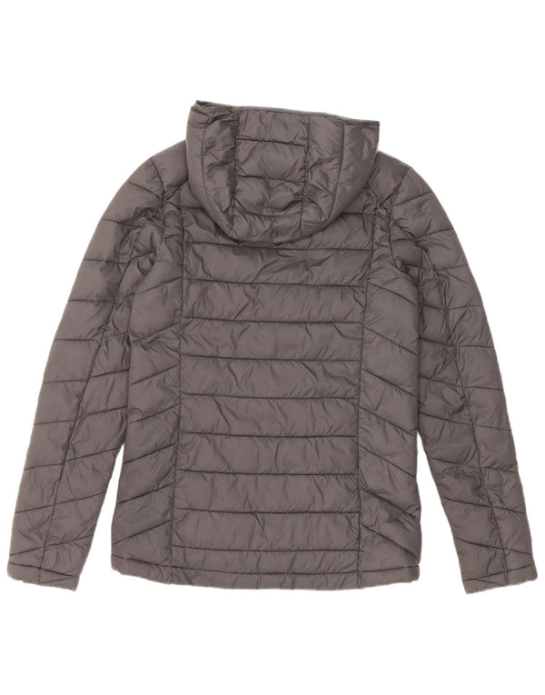 Jaqueta acolchoada com capuz feminina Fat Face UK 6 XS Cinza Nylon