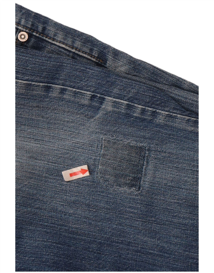 Hugo Boss Mens Straight Jeans W33 L32 Azul Algodão