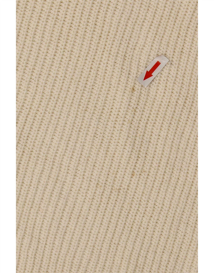 Zara Mens Vest Tank Top Pequeno Algodão Bege
