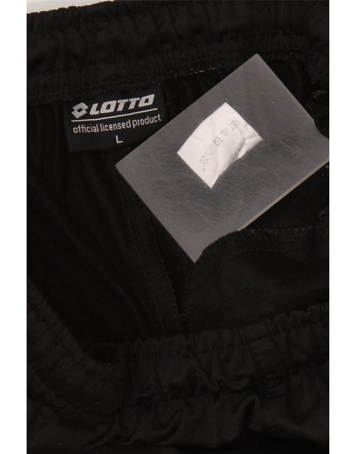 Calça de treino masculina Lotto Joggers grande poliéster preto