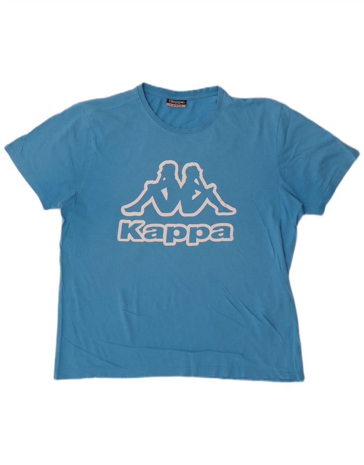 Camiseta gráfica masculina Kappa Top grande azul