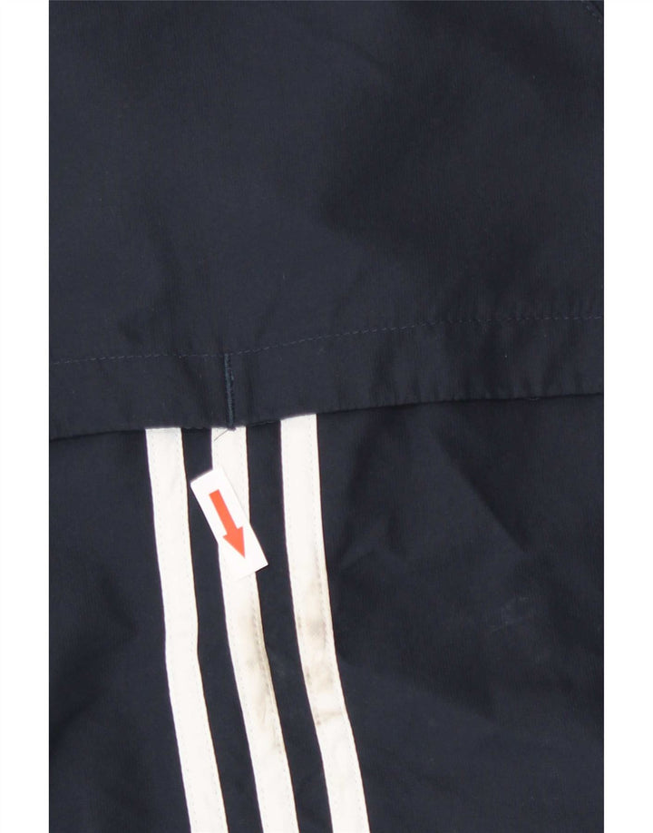 Adidas Womens Tracksuit Top Jacket UK 10 Pequeno Azul Marinho Poliéster