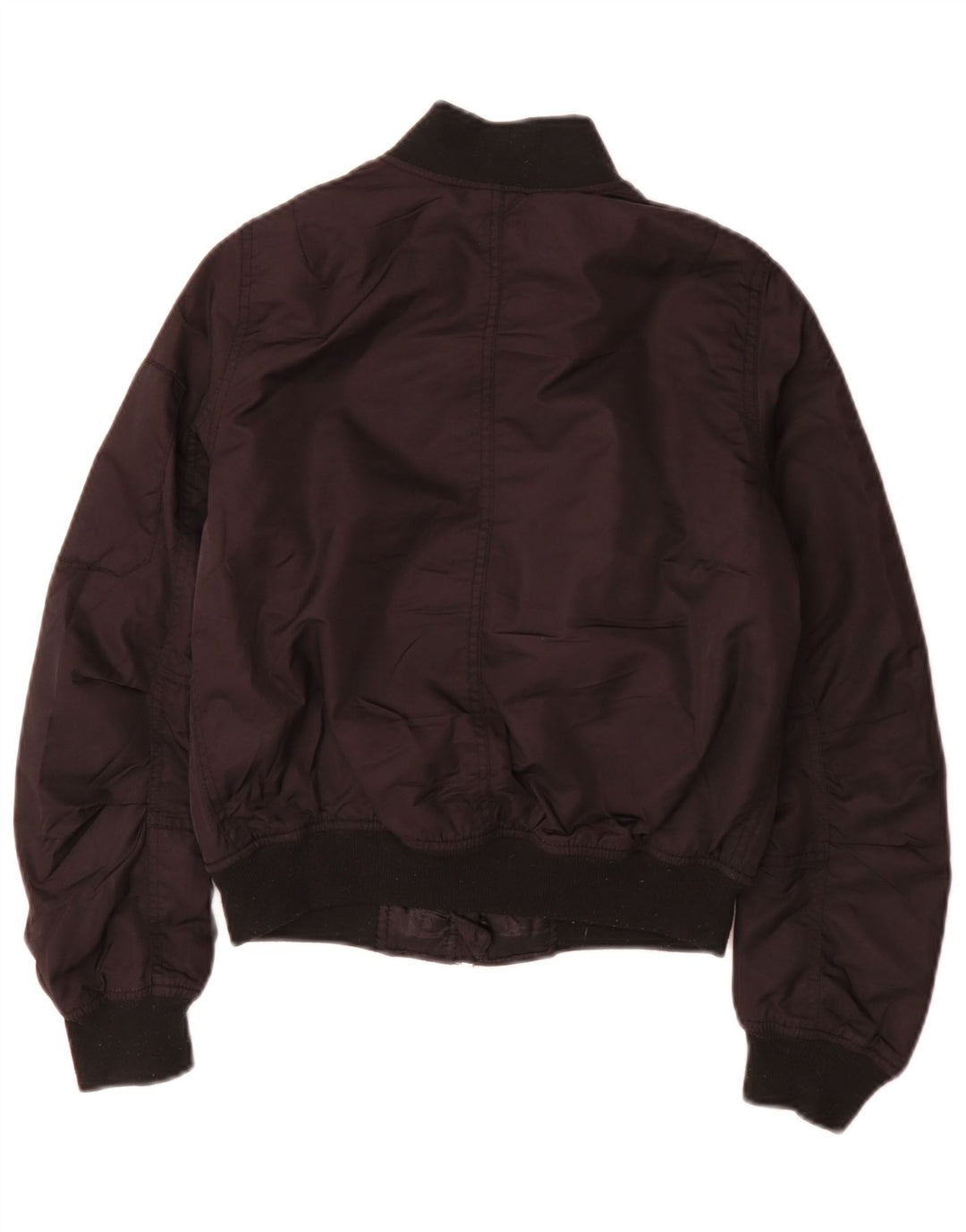 Jaqueta bomber superdimensionada feminina Topshop UK 6 XS poliéster preto