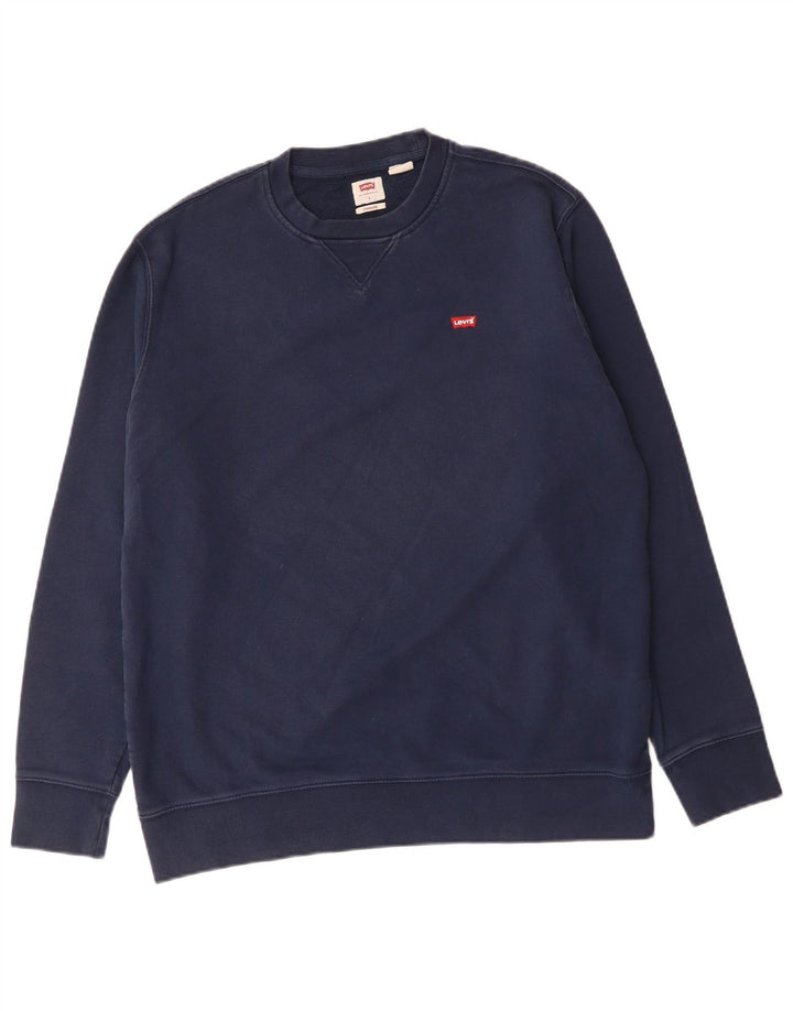 Moletom masculino LEVI'S Standard Fit grande algodão azul marinho