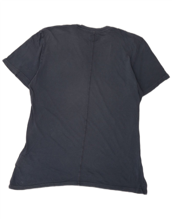 Lee Mens Graphic Camiseta Top Médio Algodão Azul Marinho