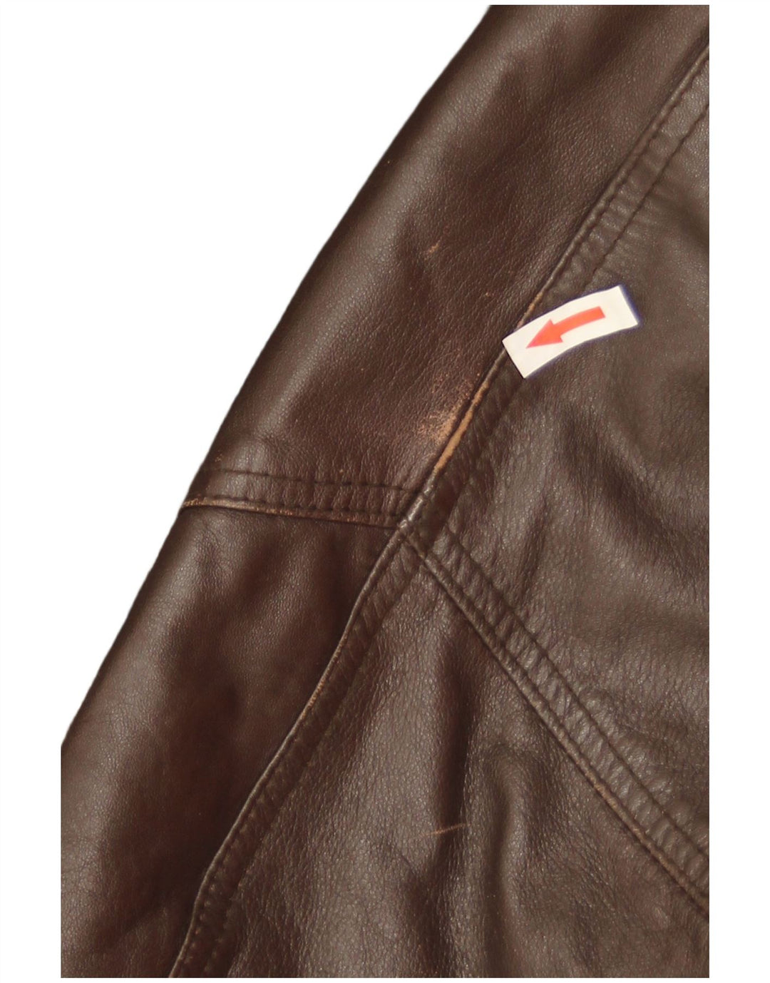 Jaqueta de couro militar masculina vintage IT 52 XL couro marrom