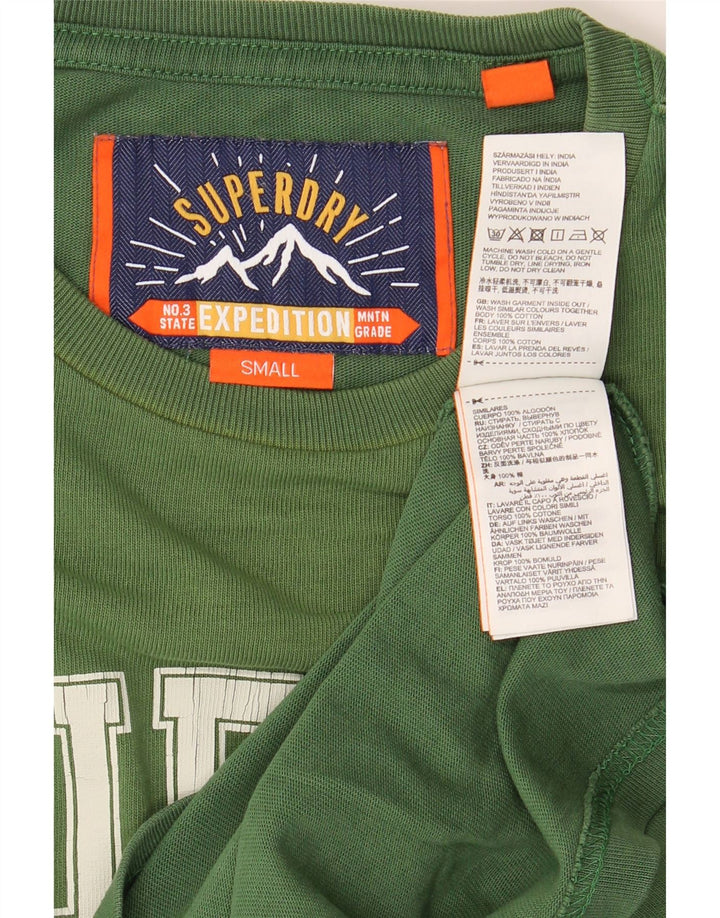 Camiseta masculina gráfica SUPERDRY top pequeno algodão verde