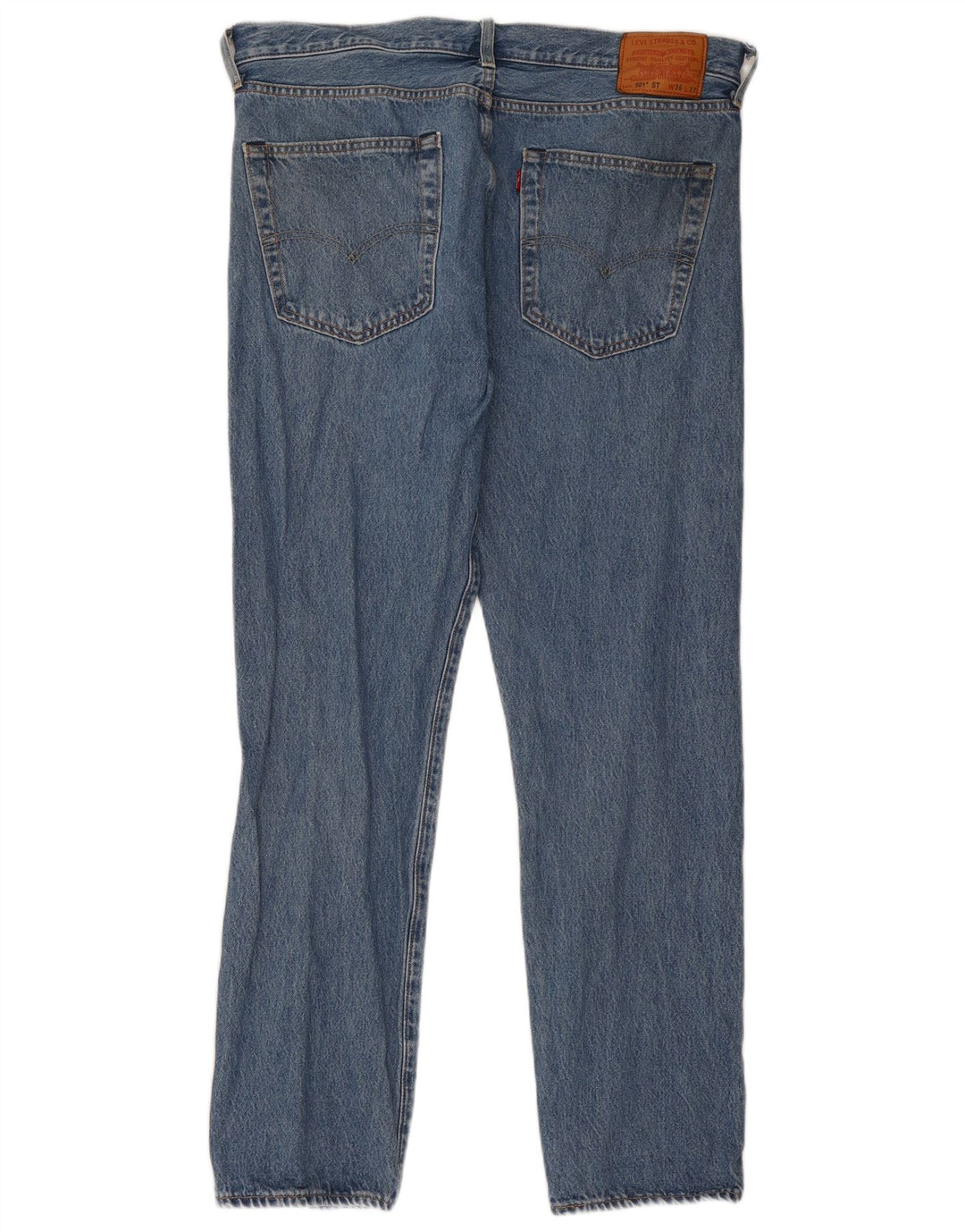 Levi's Masculino 501 Straight Jeans W36 L32 Azul Algodão