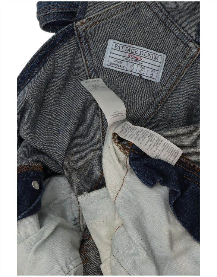 FAT FACE Lewes Dungarees Jeans Feminino UK 12 Médio W34 L27 Algodão Azul