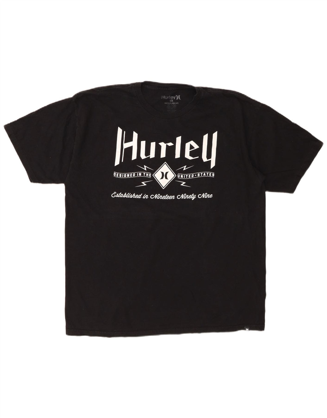 Camiseta masculina HARLEY com ajuste regular gráfico top XL algodão preto