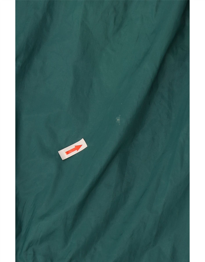 Jaqueta de chuva masculina vintage gráfica pulôver UK 42 XL verde colorblock