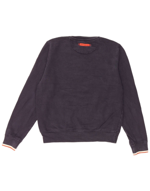 Suéter gráfico Blauer Boys 13-14 anos grande algodão azul marinho