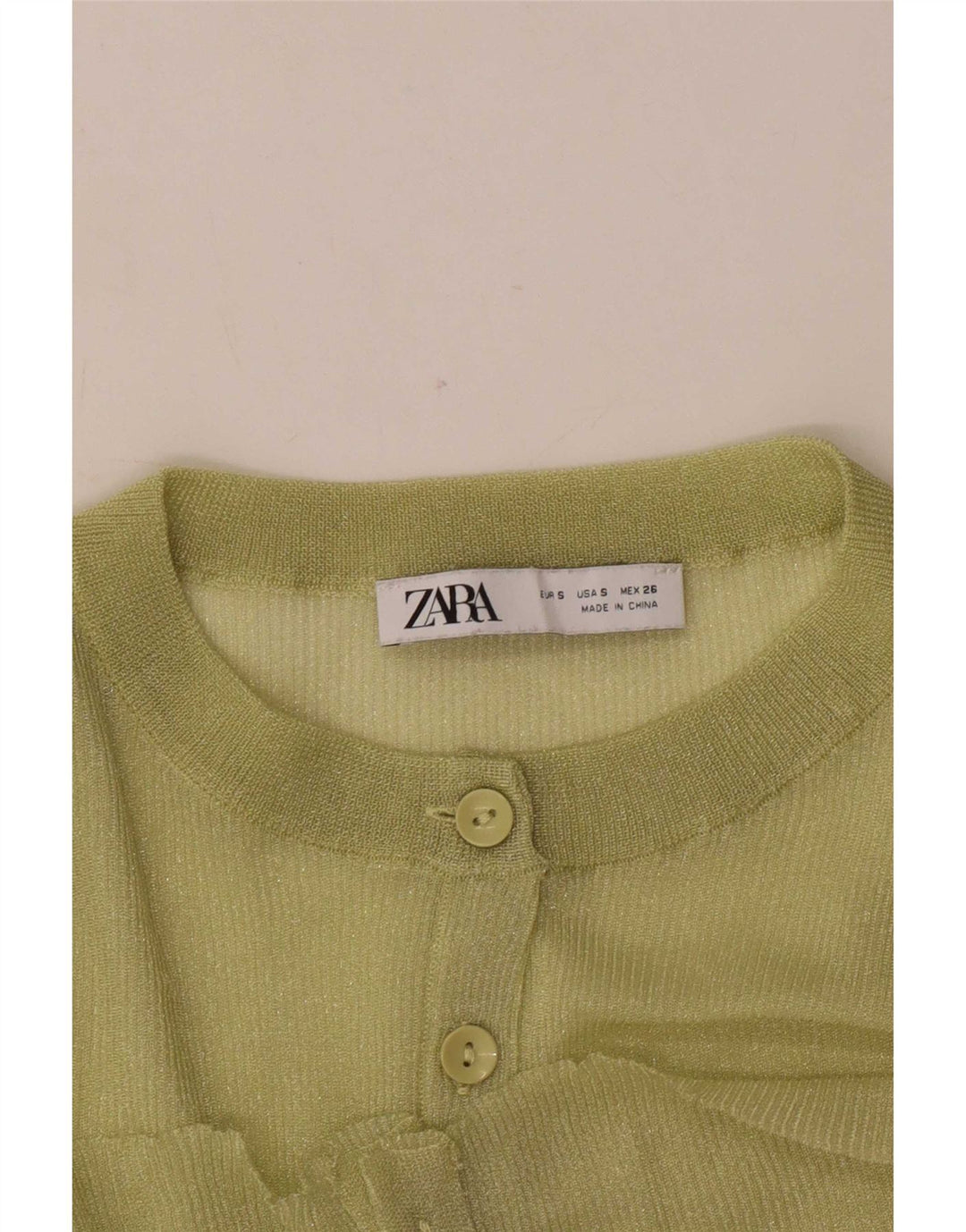 Suéter cardigã feminino grande da Zara Reino Unido 10 pequeno verde